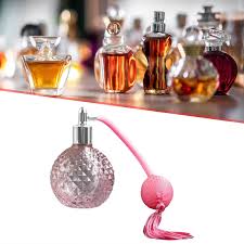 Flacon de Parfum Portable JAYIOLA en Verre Rose Argenté