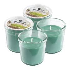 Lot de 4 Bougies Parfumées Vertes Hedersam - Herbe Fraîchement Coupée