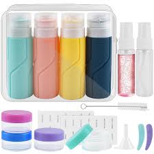 Kit de Voyage Avion 16 Pièces - Trousse Vide 100ml